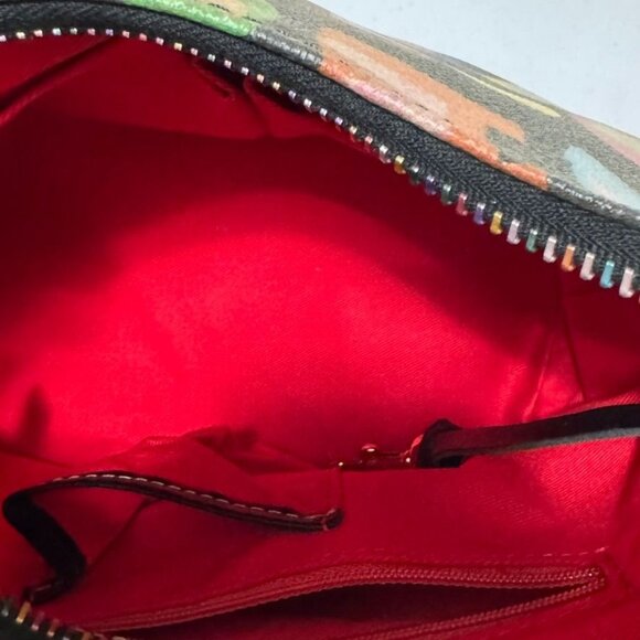 Dooney & Bourke Y2K Black Multi Color Letters Graffiti Signature Hobo Bucket Bag - Picture 9 of 15